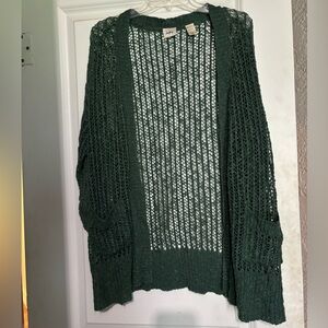 Teal, knit, cardigan. Size medium
